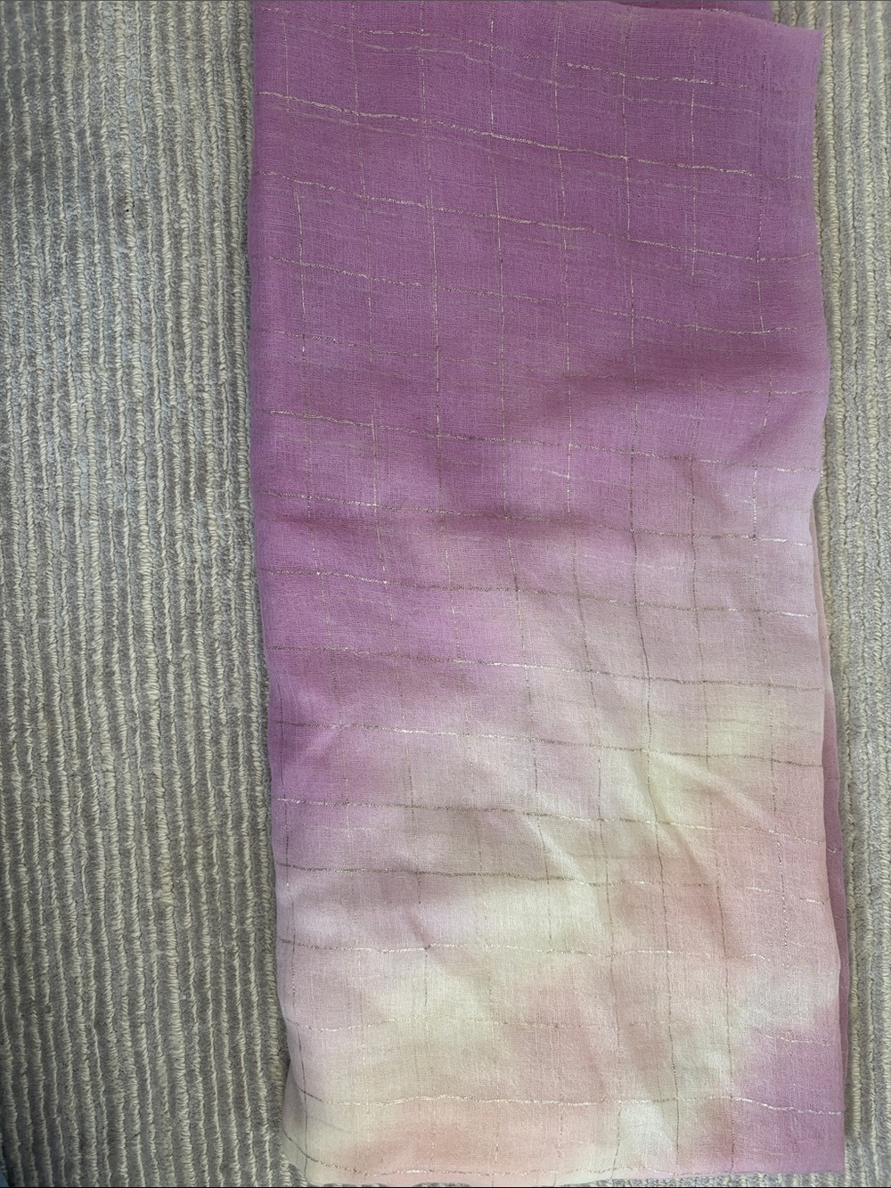 Bindya Pink and Purple Sparkly Sheer Scarf